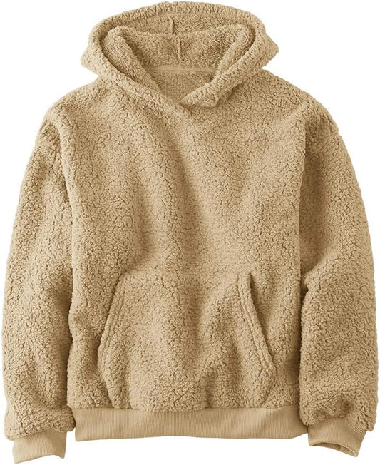 Boys Girls Sherpa Hoodies Fleece Hoodie Pullover Outfits for Kids