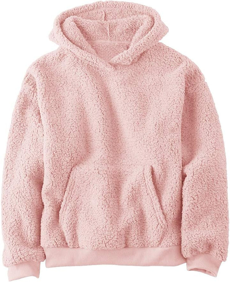 Boys Girls Sherpa Hoodies Fleece Hoodie Pullover Outfits for Kids